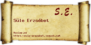 Süle Erzsébet névjegykártya